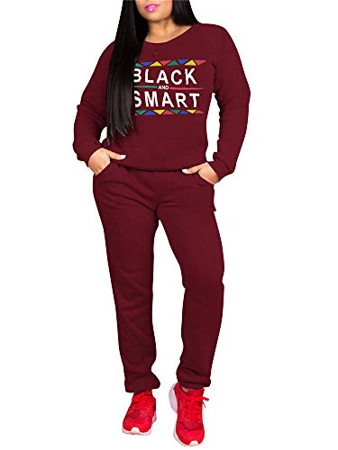 Track Suit for Women Set Casual Two Piece Outfits Sweatsuits Juniors Tops Skinny Long Pants Jogging Suits Matching Sets Wine Red