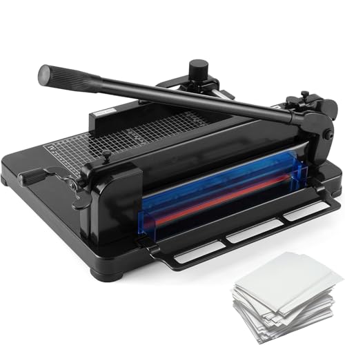 Cortador de Papel Resistente, Cortador de Guillotina de Papel Industrial A4 con protección de Seguridad, Grosor de Corte de 40 mm, Cortador de Papel de Guillotina para Tarjetas, Cuero, Oficina Black