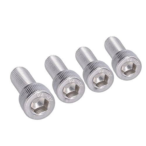 Image of Hex Bolt, 1.25mm Fine Pitch M10 4Pcs Socket Screw Bright Finish -70 Stainless Steel for Construction for DIY Jobs for Automotive Industry(M10*25)