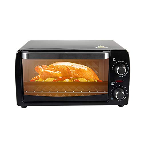 CalmDo Oven Toaster and Grill Household Baking Electric Oven, 9L, Black