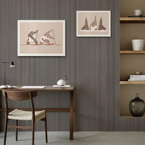 Papier peint autocollant texture vintage marron effet toile de gazon