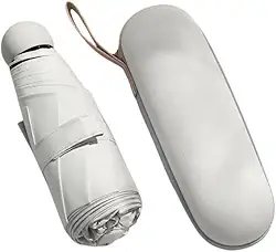Guarda Chuva Sombrinha de Bolso Portátil com Estojo Cápsula – Mini Guarda-chuva Dobrável Ultra Leve, Impermeável Proteção Solar UV FPS 50+ – Resistente à Chuva e Sol – Ideal para Viagem, Trabalho e Dia a Dia
