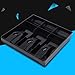 Cash Register Insert Tray, Cash Register Insert Replacement 3 Compartments for Supermarket for Shop Store(Black)