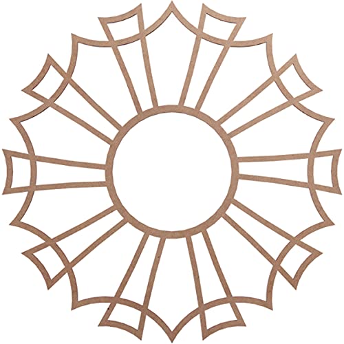 Image of Ekena Millwork 18 inchOD x 6 3 /8 inchID x 3 /8 inchT Augustus Wood Fretwork Pierced Ceiling Medallion, Wood (Paint Grade)