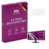 atFoliX Protection �cran Film de verre en plastique compatible avec AOC Q34E2A Verre film protecteur, 9H Hybrid-Glass FX Protection �cran en Verre tremp� de plastique
