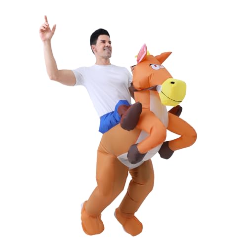 FXICH Costume de cheval gonflable pour homme et femme - Pour cosplay, fête - Costume gonflable pour Halloween