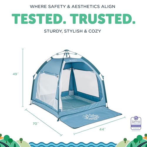 Image of Baby Delight Go with Me Villa Portable Tent and Playard | Kids Tent and Playhouse | Indoor and Outdoor | Blue Wave