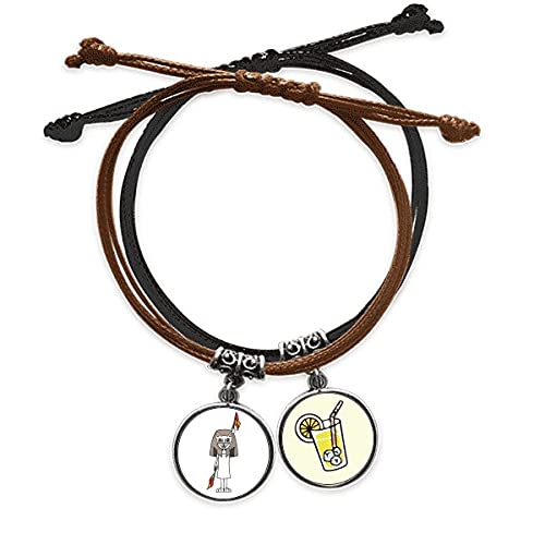 Bestchong Bracelet Corde Main Chaîne Bracelet Cuir Jus De Citron