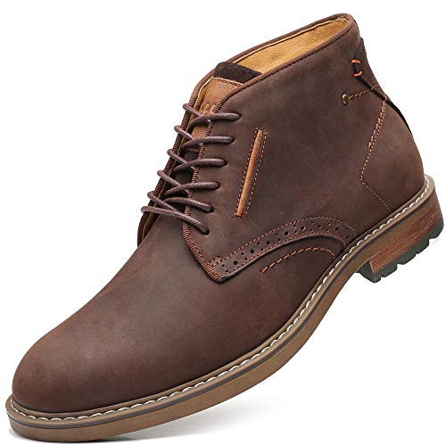 Image of Chukka Boots Fashion and Comfort Casual Oxfords Ankle Lace Up Boot Coffee 7.5