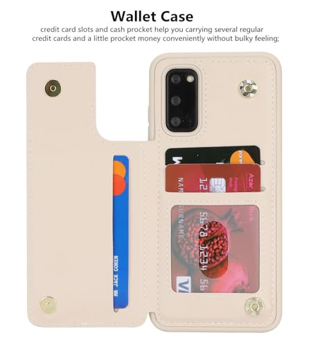 Étui de protection Galaxy S20 en similicuir beige au design élégant et épuré - 7