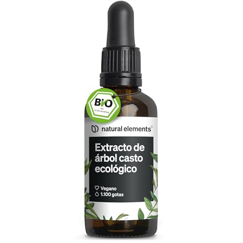 Sauzgatillo ecológico en gotas (50 ml) - Para el bienestar femenino - 300 mg de extracto de pimienta de monje (Vitex agnus-castus) por dosis diaria - Para 5 meses - Vegano y probado en laboratorio