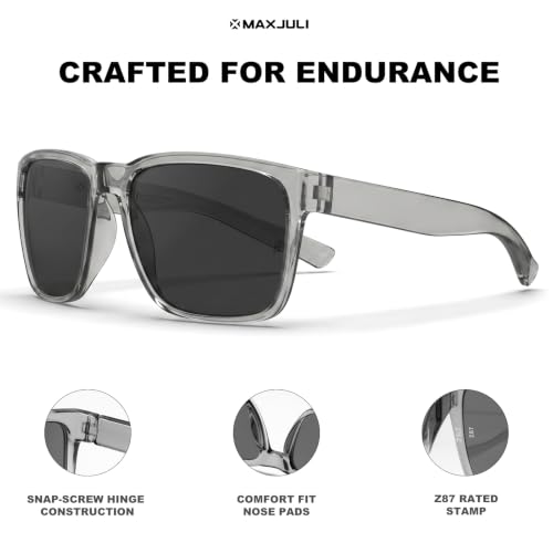Image of MAXJULI XL Z87 Sunglasses for Big Wide Heads Men TR90 Ultralight UV400 Protection Sun Glasses Z8244