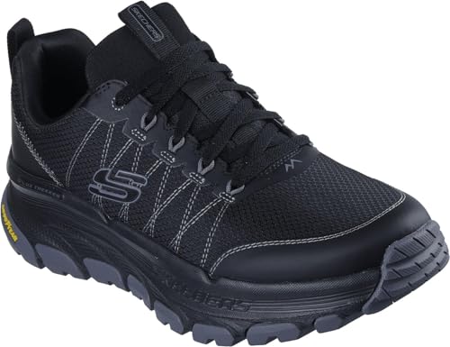 Skechers - Mens Relaxed Fit: D'Lux Trekker - Toughtwill Sneakers, Color Black/Charcoal, Size: 8.5 M US