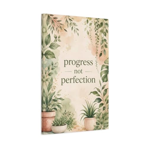 Impression canvas plantes vertes premium, toile verticale épaisseur 3cm