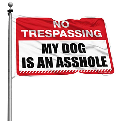 Banderas para room guys funny con cartel de no trespassing para decoracion de casa de 152x244 cm