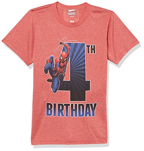 Marvel Unisex-Child Spiderman 4th Bday T-Shirt
