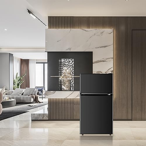 Saeoola LU-HLBCD90B Mini Fridge With Freezer, 3.2 Cu.Ft, 2 Doors Compact Mini Refrigerator thumb #6