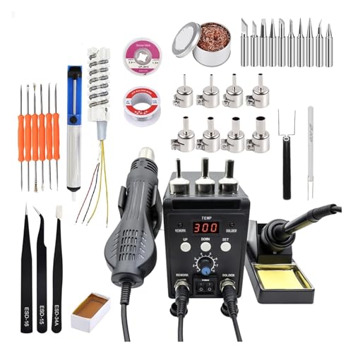 LED �f�W�^���͂񂾕t���X�e�[�V���� �z�b�g�G�A�K�� �����[�N�X�e�[�V���� �d�C�͂񂾂��� �d�b PCB IC SMD BGA �n�ڗp �������艷�x(8586 KIT1)