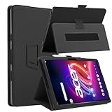 KZIOACSH Tablet Case for Acer Iconia Tab P11 11 Inch, Full Coverage Adjustable Folding Stand Protective Cover Auto Sleep/Wake Folio PU Leather Cover with with Pencil Holder and Wrist Strap,Black