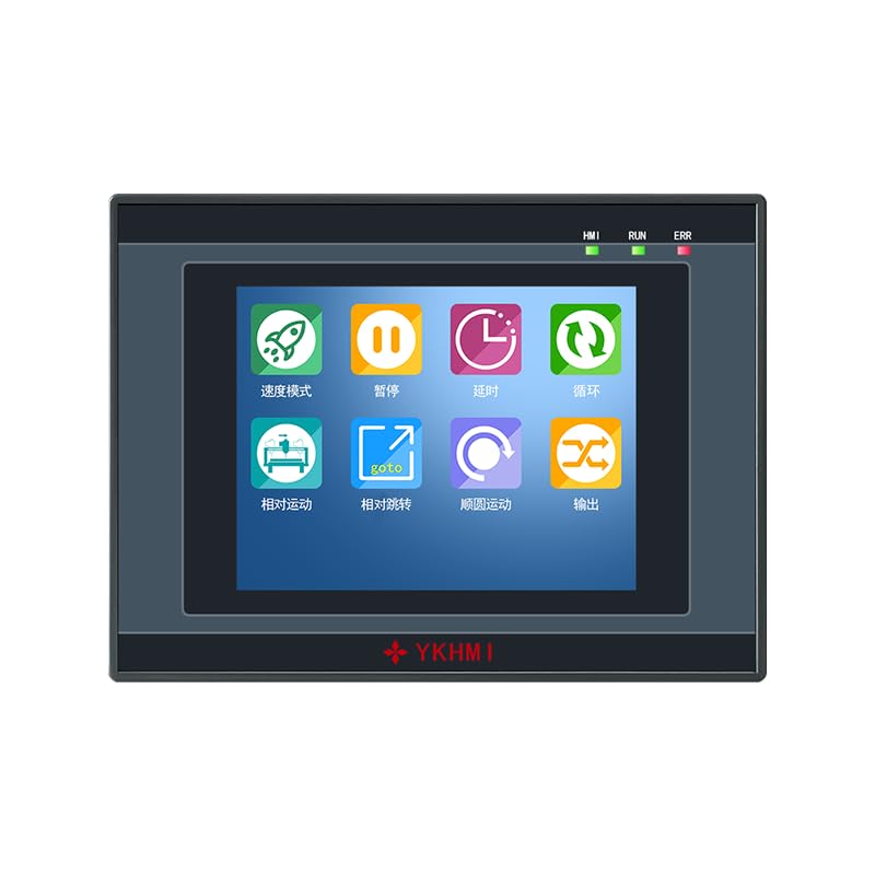 Image of 3.8 Inch PLC HMI All in One Integrated Programmable Logic Controller, 10 Input 7 Relay Output, 2 High-Speed Pulse 100KHz for Sevor or Stepper, 2 100Khz Input for Encoder (17MR-FE380-FX-A)