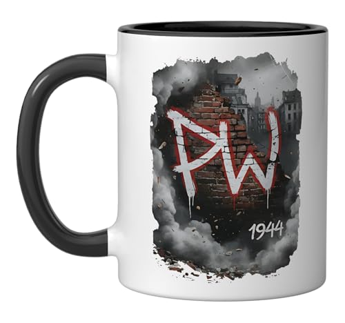 PW 1944 Warsaw Uprising Graffiti Brick Wall Resistance Art Ceramic