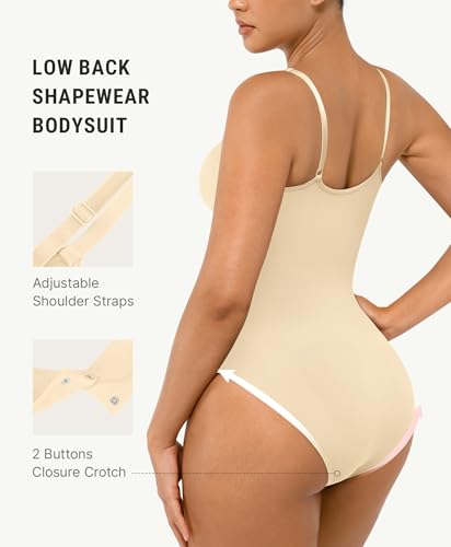 Image of FeelinGirl Shapewear Bodysuit Tummy Control Body Shaper for Women