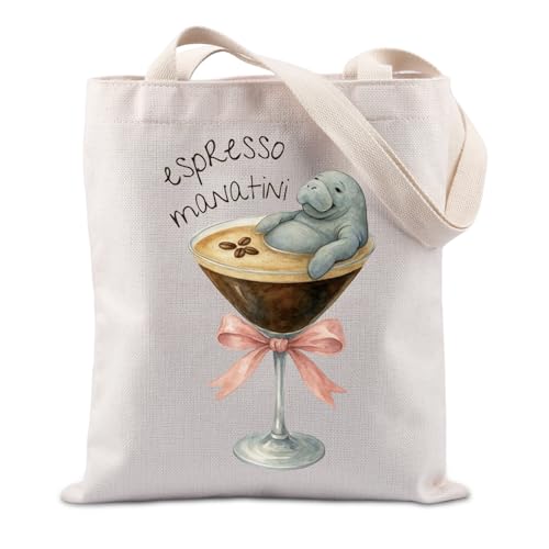 Sac fourre-tout cocktail alcool imprimé coquette hippopotame pour femme