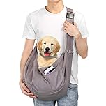 AGPTEK Dog Carrier Shoulder Bag, Dog and Cat Sling Carrier, Hand Free Dog Carrier Sling, Secure Pet Carrier Bag, Larger to Fit Medium Dogs and Cats, Maximum Load 13 kg