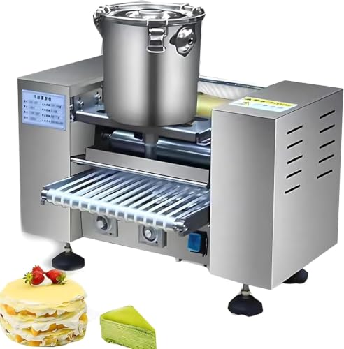Máquina Automática para Crepas Profesional - Producción de 200-300 por Hora, Ajuste Grosor y Fácil Limpieza