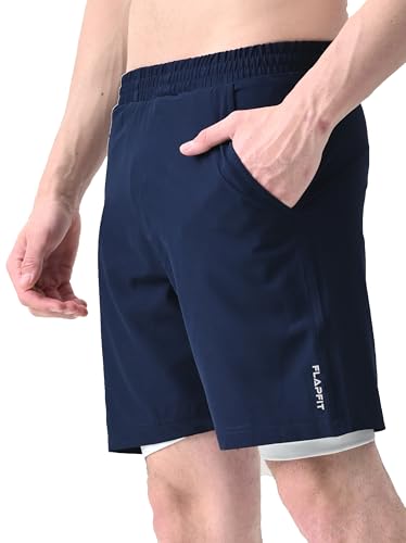 Image of Flapfit Men's 2 in 1 Quick Dry Shorts || Gym Shorts for Men Workout || Running Shorts for Men || Sports Shorts for Man