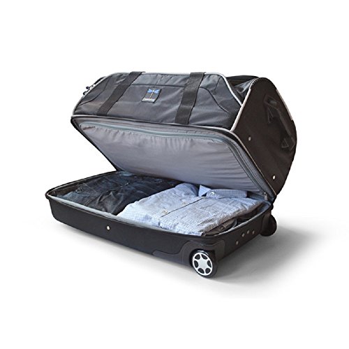 Travolution 28” Wheeled Drop-bottom Duffel With Garment Rack With Grey Trim, one size