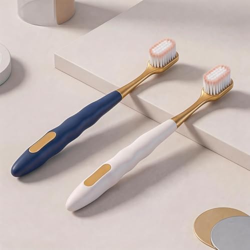 ZGYXQXJT Adult Wide Head Soft Hair Toothbrush, Manual Toothbrush, Excellent Cleaning Effect for Large Head, Ultra Soft Brush Thread Can Gum-Friendly(6 Pack)