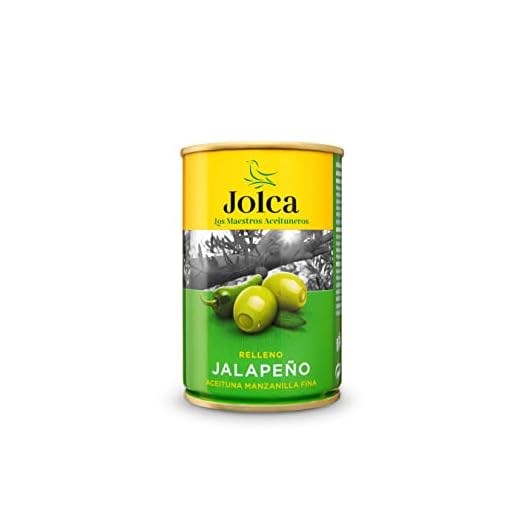 Pack 12 Latas Aceituna Manzanilla Rellena De Jalapeño Jolca (12x300g)