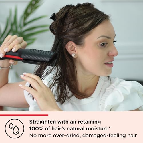 Revlon One-Step Air Straight 2-in-1 Dryer & Air Straightener | Dry & straighten with hot air without extreme heat, Optional Shine Boost with heated teeth & plates infused with Argan oil | RVDR5330UK - Image 5