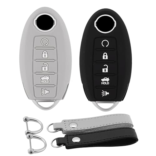 Coque de clé pour Nissan Altima Rogue Sentra Pathfinder | Étui silicone pour clé 5 boutons Nisn-5-BG