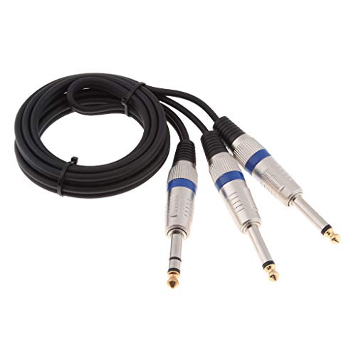 F Fityle 6.35mm TRS Stereo Maschio a Dual 1/4