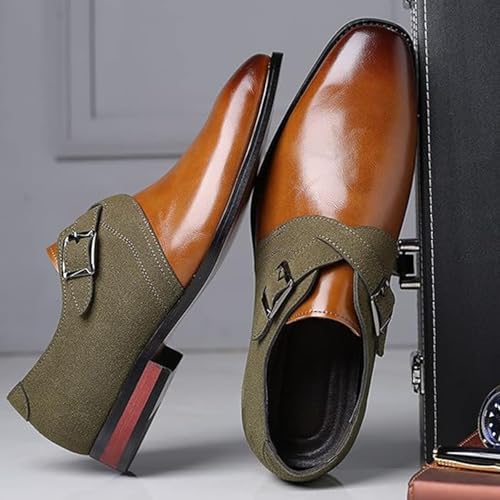 Men's Classic Double Monk Strap Formal Oxford Shoes Comfortable Slip-On Business Dress Tailcoat Modern Casual Men's Loafers3