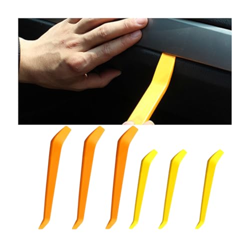 【Materiale】: Questo prodotto è realizzato in materiali plastici ecologici, con elevata durezza, leggerezza e altre caratteristiche, il piede di porco in plastica non ha una durezza metallica ad alta resistenza, non facile da graffiare le parti in plastica dell'auto, il piede di porco in plastica ha un certo grado di morbidezza e tenacità e non è facile da rompere.