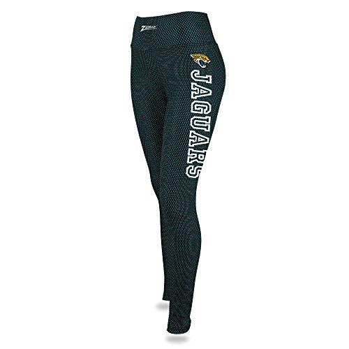 Zubaz Jacksonville Jaguars Black/Jaguar Teal Printed MESH Legging XS