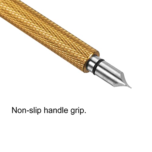 PATIKIL Golf Club Groove Sharpener, 2 Pack U V Type Square Re-Grooving Tool Golf Club Cleaning for Golf Irons Wedges Utility Clubs Gold - Image 4