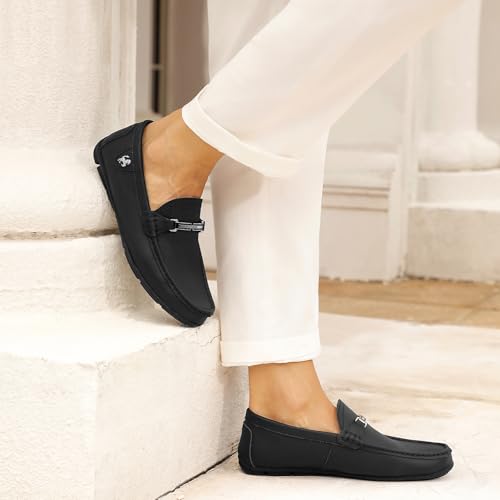 Image of Go Tour Men's Casual Leather Fashion Slip on Loafers Shoes