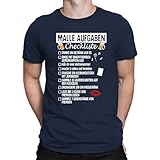 Mallorca Checkliste - Camiseta para hombre, azul marino, XXL