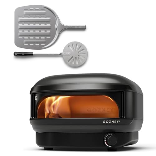 Gozney Arc Lite Outdoor Pizza Oven, Propane Gas Pizza Oven, Cooks 12" Pizza - Off Black & Gozney Beginner Pizza Peel Bundle - Roccbox 12" Pizza Placement Peel and Turning Peel