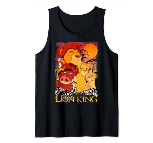 livre Disney Lion King Happy Group Shot Sunset Vintage Poster Débardeur