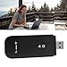 4G LTE USB 4G LTE USB Portable Router, Pocket Mobile Hotspot with SIM Card Slot, Travel Mini Wi Fi Hotspot, Support 10 Devices, WPA WPA2 Wi Fi Encryption (Black)
