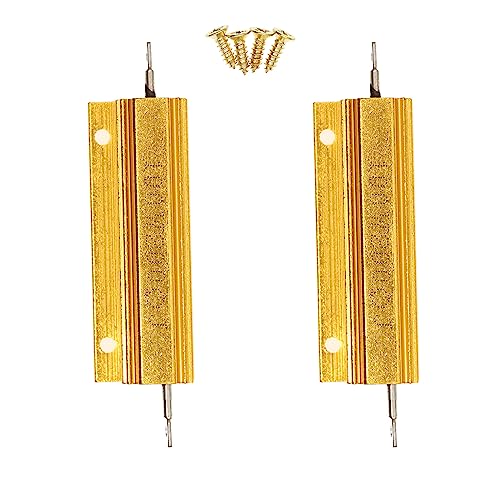 2 Piezas 100W 200 Ohm Resistencias de alambre de aluminio de alta potencia con tornillos