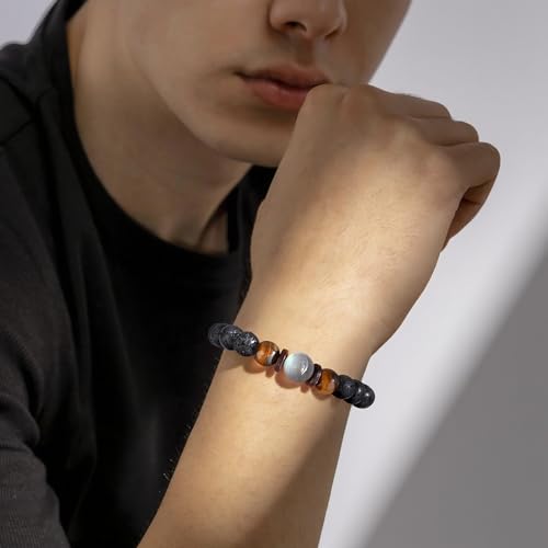 Pulsera Moonstone para hombres regalo miniatura 4