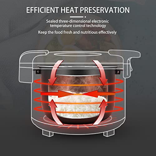 Pyy WF-B19S Commercial Rice Warmer,18Qt/100Cup Portable Food & Rice Warmer (Not A Cooker) Stainless Steel Exterior,Non-Stick Inner Pot Fit thumb #1