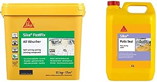Sika Fast Fix All Weather | Ready to Use, Self-Setting Paving Jointing Compound for Any Weather, Suitable for Stones Setts, Paving Block and Footpaths - Deep Grey - 14kg - 20 sq.m