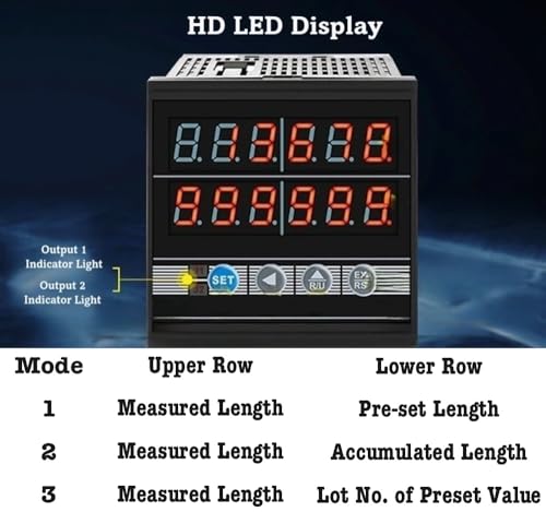 Image of Digital Length Meter Counter, Measuring Wheel in Feet, Inch, Meter, Yard, 0-999999 Mechanical Counter, Cable Wire Length Meter Counter, High Precision for Textile Cloth Printing Paper Board